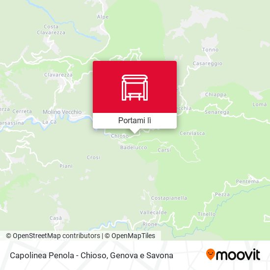 Mappa Capolinea Penola - Chioso