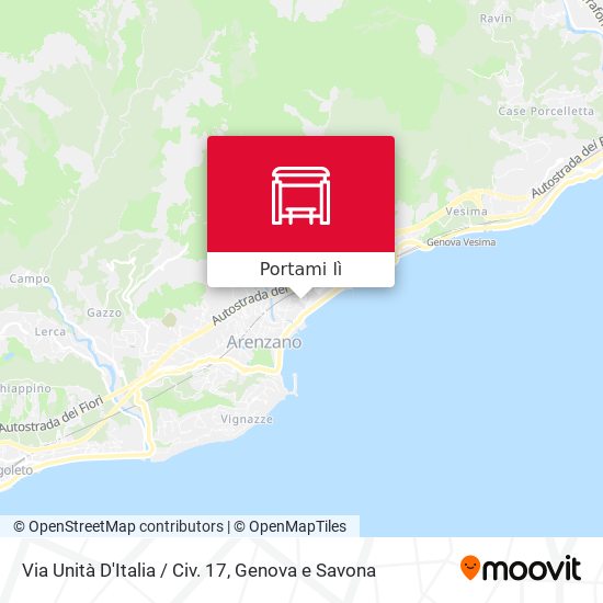 Mappa Via Unità D'Italia / Civ. 17