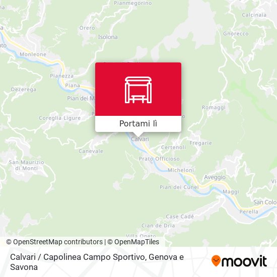 Mappa Calvari / Capolinea Campo Sportivo