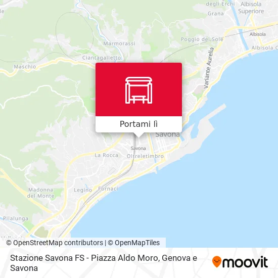 Mappa Stazione Savona FS - Piazza Aldo Moro