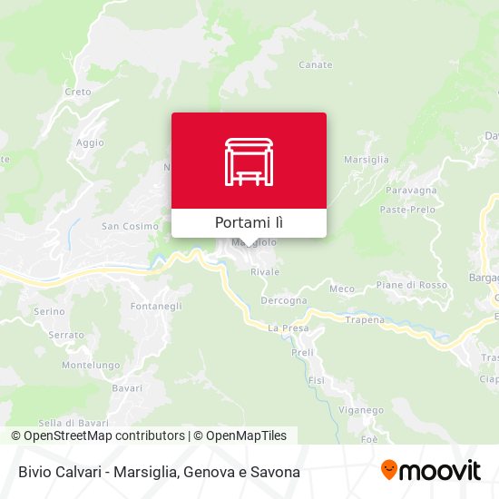 Mappa Bivio Calvari - Marsiglia