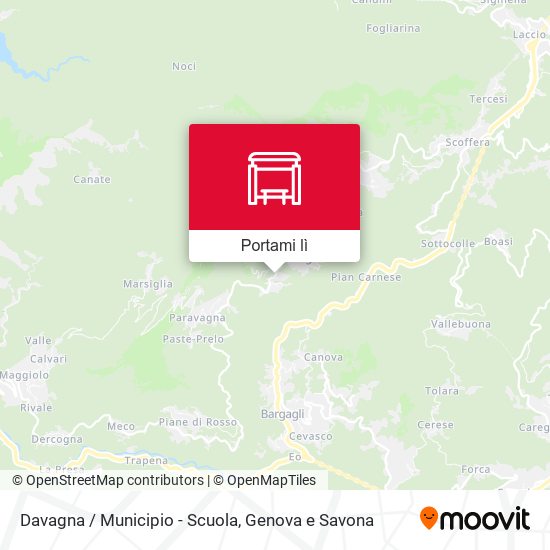 Mappa Davagna / Municipio - Scuola