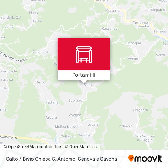 Mappa Salto / Bivio Chiesa S. Antonio
