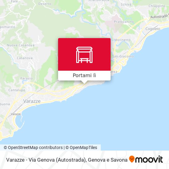 Mappa Varazze - Via Genova (Autostrada)