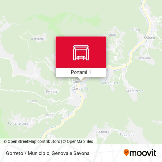 Mappa Gorreto / Municipio
