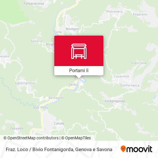 Mappa Fraz. Loco / Bivio Fontanigorda