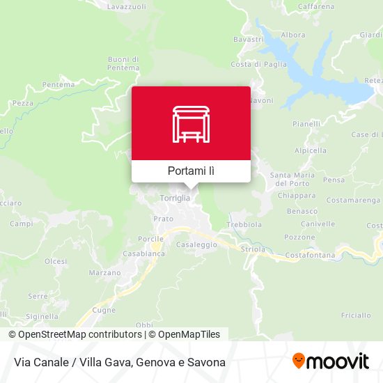 Mappa Via Canale / Villa Gava