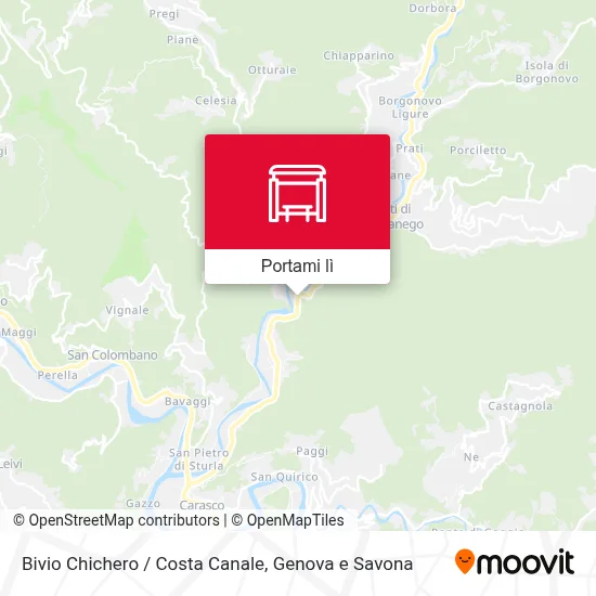 Mappa Bivio Chichero / Costa Canale