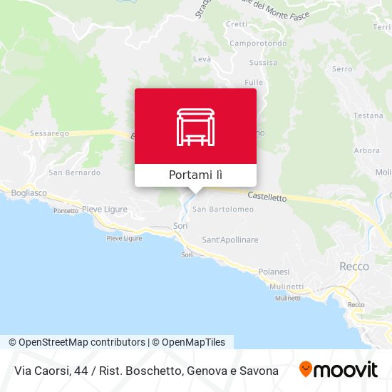 Mappa Via Caorsi, 44 / Rist. Boschetto