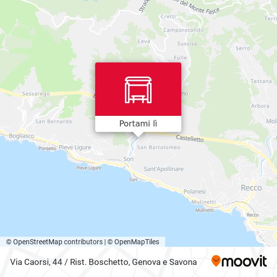 Mappa Via Caorsi, 44 / Rist. Boschetto