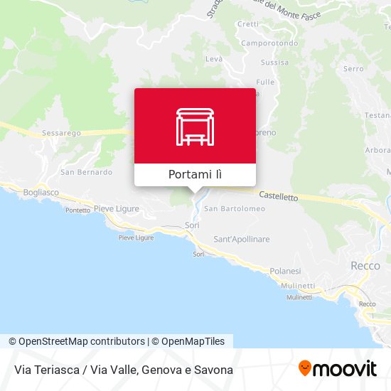 Mappa Via Teriasca / Via Valle
