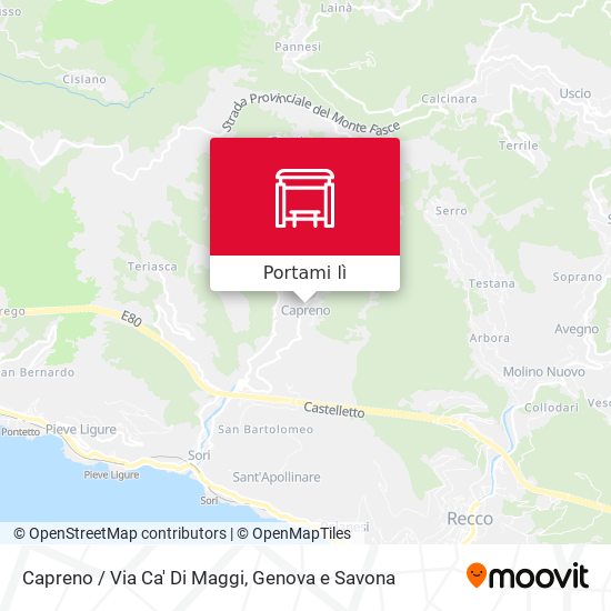 Mappa Capreno / Via Ca' Di Maggi