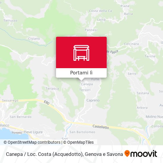 Mappa Canepa / Loc. Costa (Acquedotto)