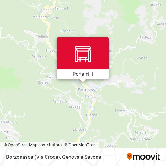 Mappa Borzonasca (Via Croce)