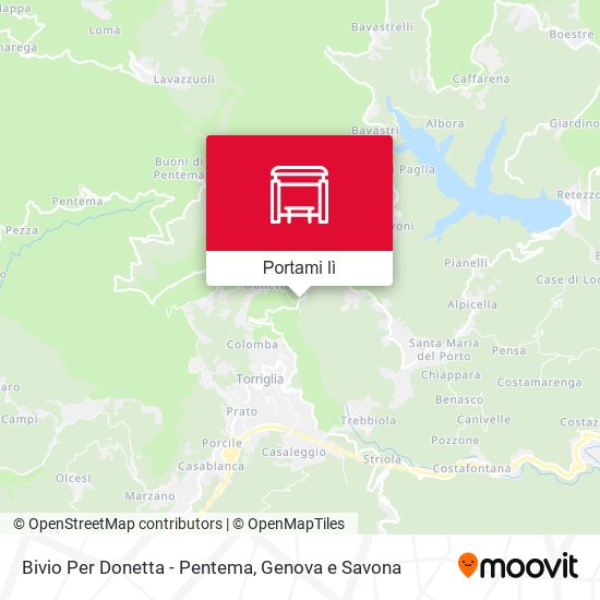 Mappa Bivio Per Donetta - Pentema