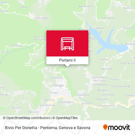 Mappa Bivio Per Donetta - Pentema