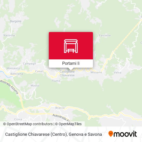 Mappa Castiglione Chiavarese (Centro)
