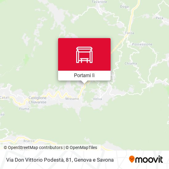 Mappa Via Don Vittorio Podestà, 81
