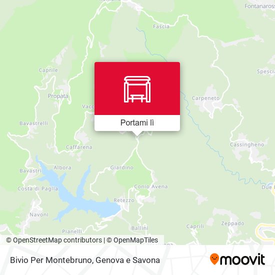 Mappa Bivio Per Montebruno
