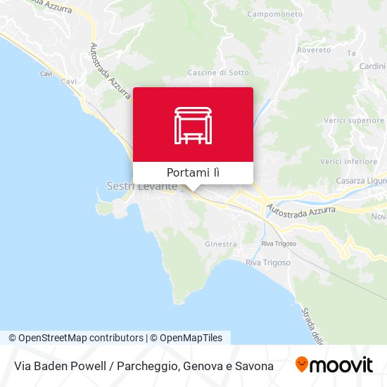 Mappa Via Baden Powell / Parcheggio