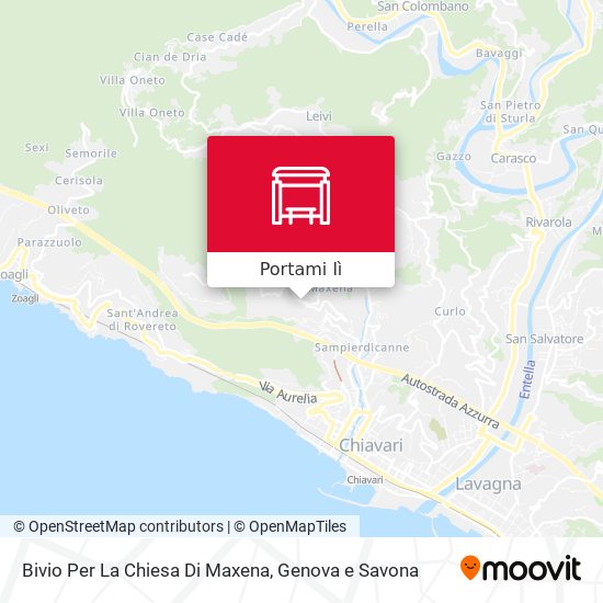 Mappa Bivio Per La Chiesa Di Maxena