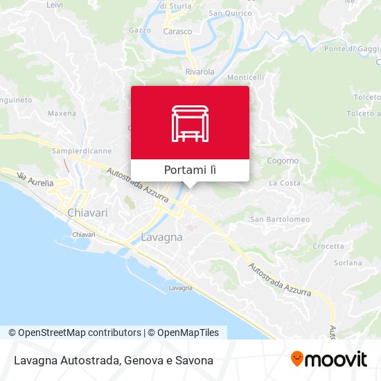 Mappa Lavagna Autostrada