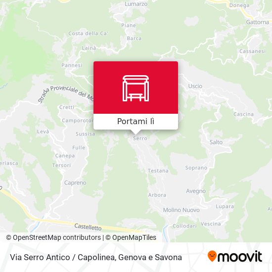 Mappa Via Serro Antico / Capolinea