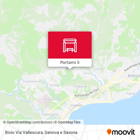 Mappa Bivio Via Vallescura