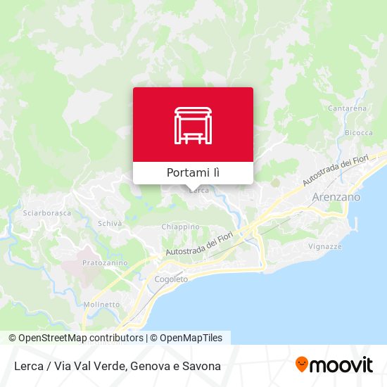 Mappa Lerca / Via Val Verde