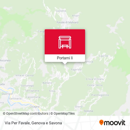 Mappa Via Per Favale