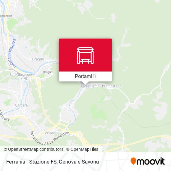 Mappa Ferrania - Stazione FS
