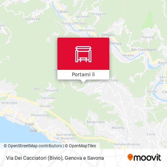 Mappa Via Dei Cacciatori (Bivio)