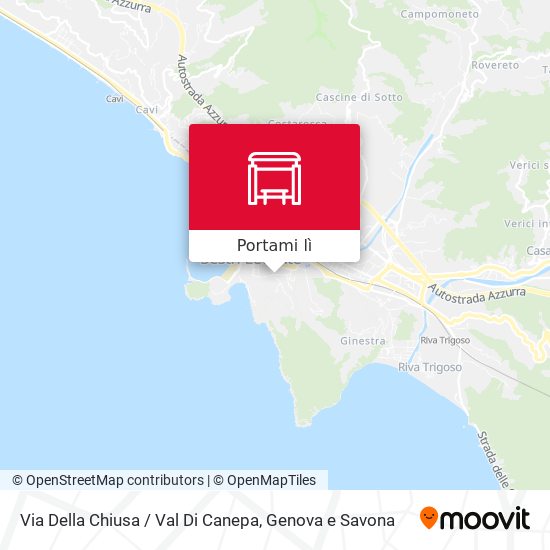 Mappa Via Della Chiusa / Val Di Canepa