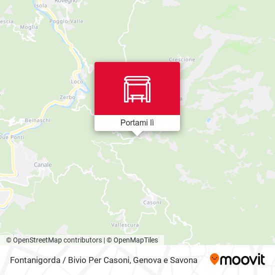 Mappa Fontanigorda / Bivio Per Casoni