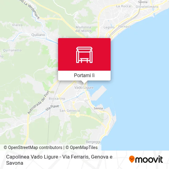 Mappa Capolinea Vado Ligure - Via Ferraris