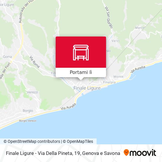 Mappa Finale Ligure - Via Della Pineta, 19