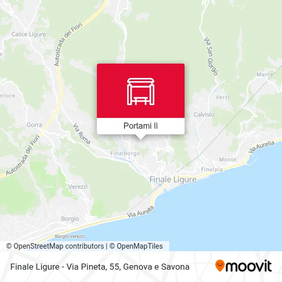 Mappa Finale Ligure - Via Pineta, 55