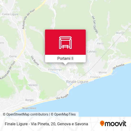 Mappa Finale Ligure - Via Pineta, 20