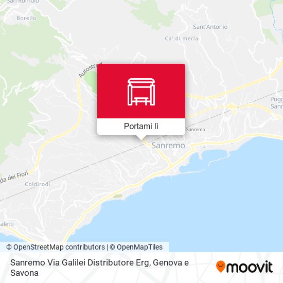 Mappa Sanremo Via Galilei Distributore Erg