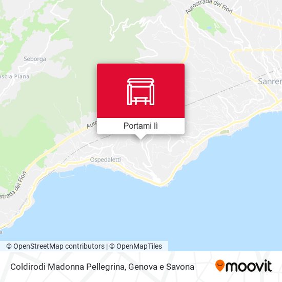 Mappa Coldirodi Madonna Pellegrina