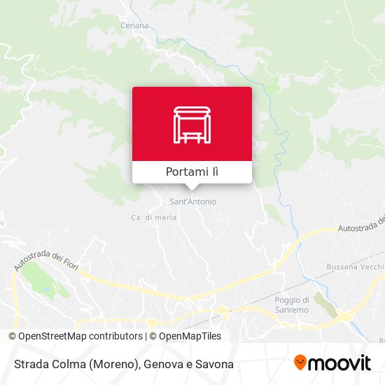 Mappa Strada Colma (Moreno)