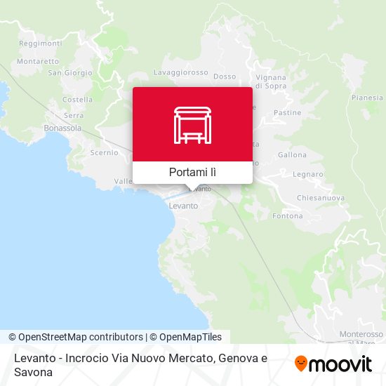 Mappa Levanto - Incrocio Via Nuovo Mercato