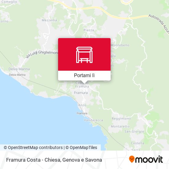 Mappa Framura Costa - Chiesa