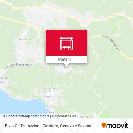 Mappa Bivio Ca' Di Lazzino - Cimitero