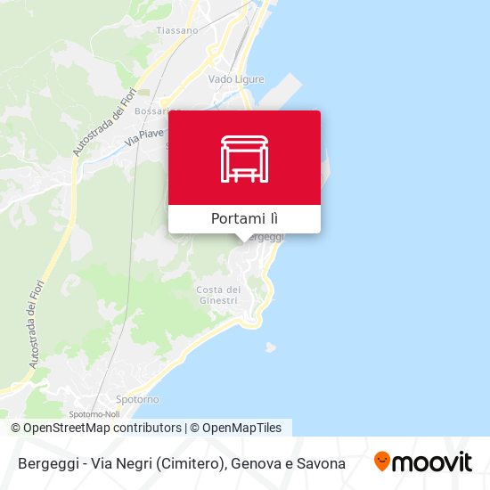 Mappa Bergeggi - Via Negri (Cimitero)