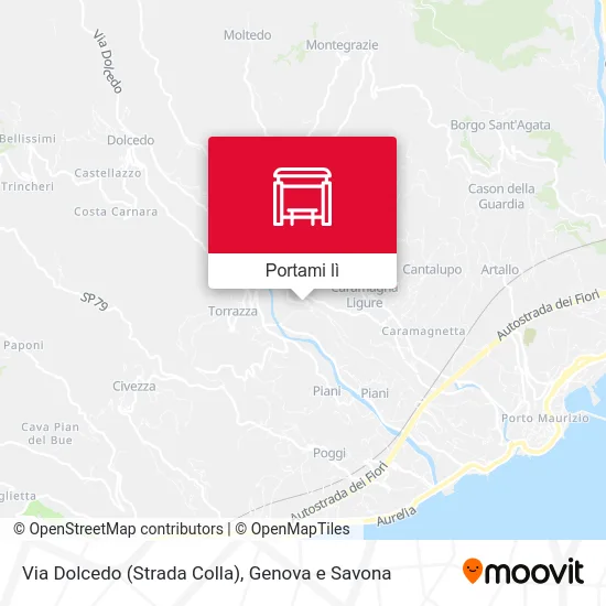 Mappa Via Dolcedo (Strada Colla)