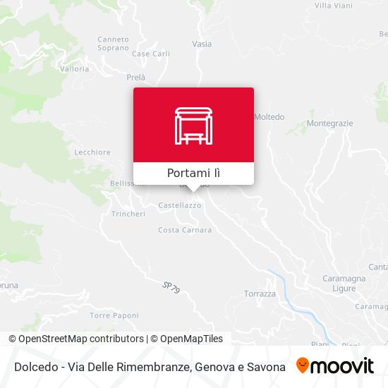 Mappa Dolcedo - Via Delle Rimembranze