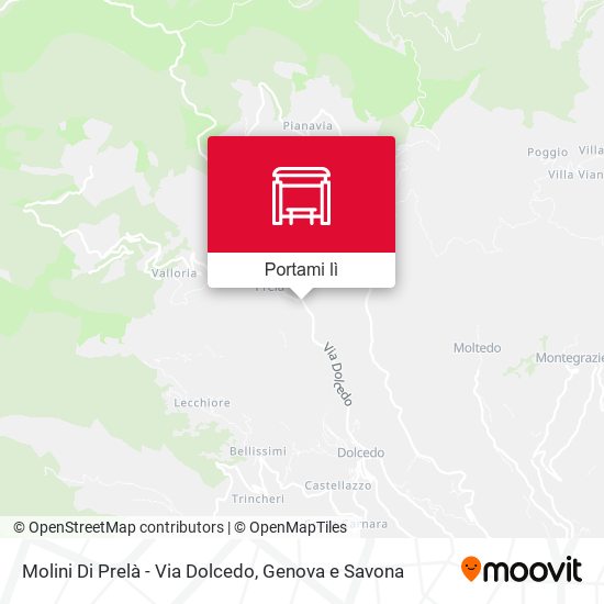 Mappa Molini Di Prelà - Via Dolcedo