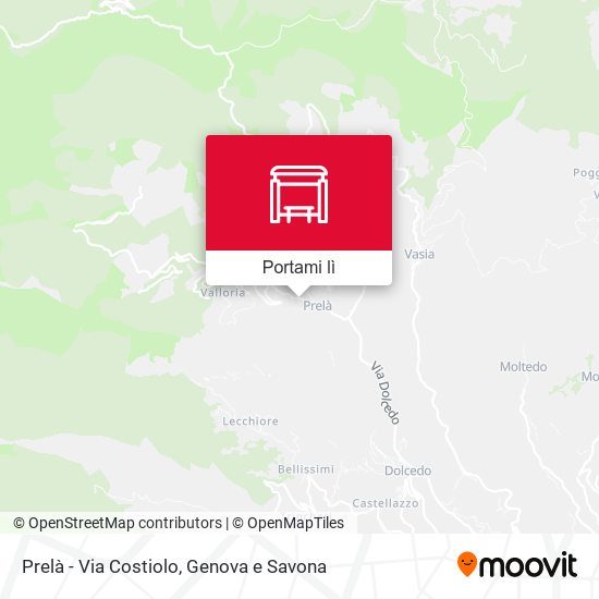 Mappa Prelà - Via Costiolo