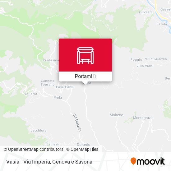 Mappa Vasia - Via Imperia